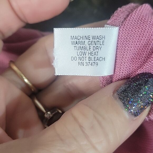 St. Croix rose colored mock neck. Size M. Made in the USA. - Picture 5 of 5